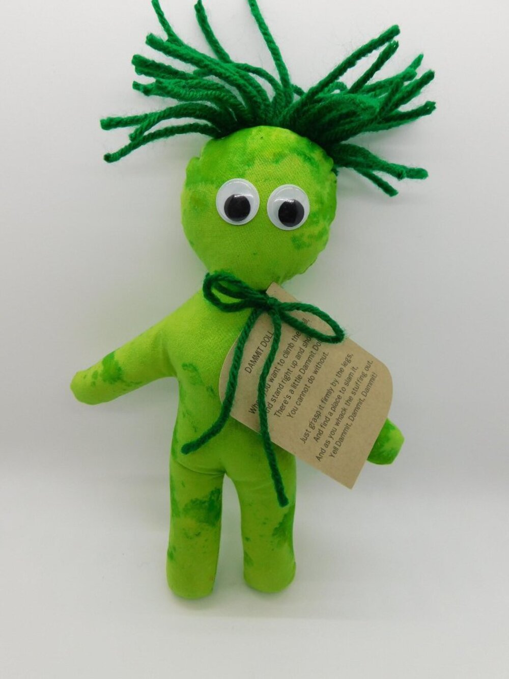 Green Batick Dammit Doll